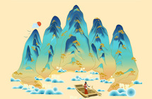中国文化中的山水情结-幸运山海图